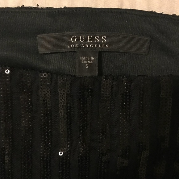 Black Sequined Guess Skirt - Picture 2 of 2